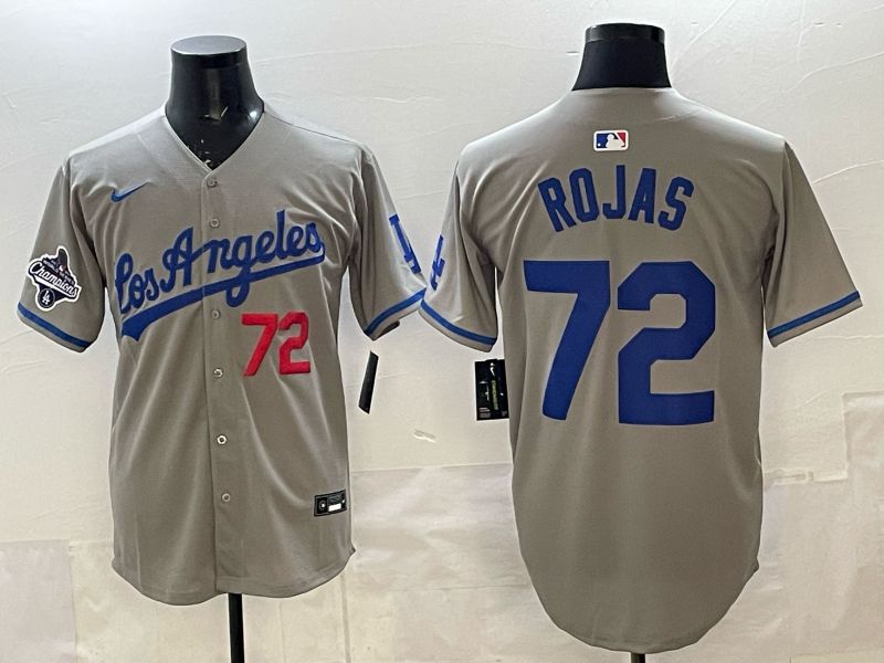 Men 2025 Los Angeles Dodgers #72 Rojas Grey Game Nike MLB Jersey style 009